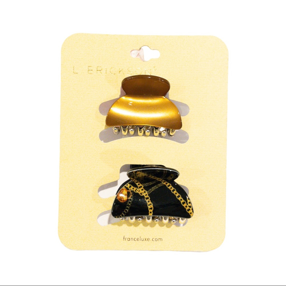 NEW L. ERICKSON 2 Piece Hair Clip Set